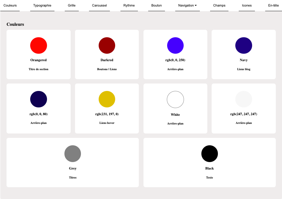 moodboard et devis ux ui pour un site